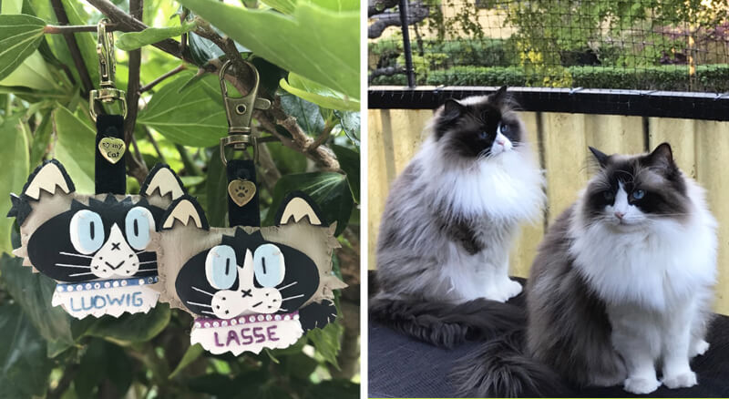 Cuchituras | Llaveros Personalizados de Gatos | Birmano | Ludwig & Lasse