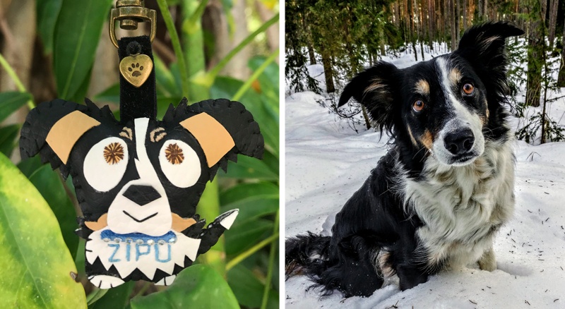 Cuchituras | Llaveros Personalizados de Perros | Border Collie | Zipu