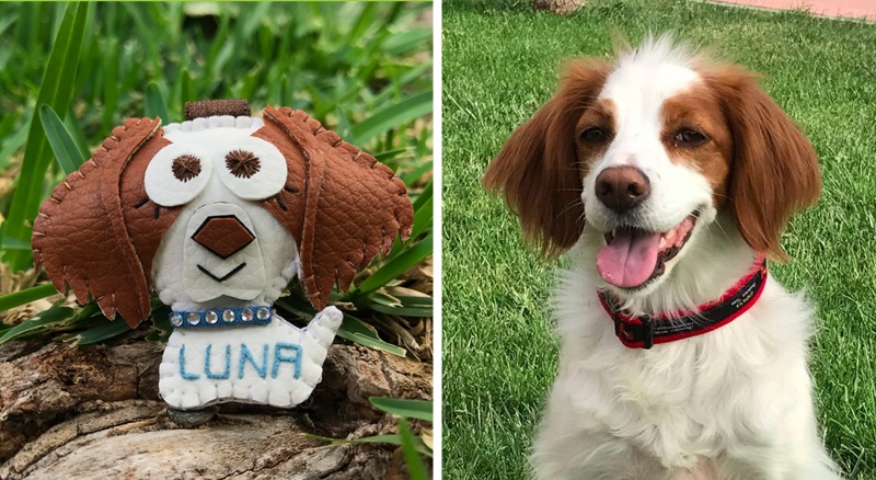 Cuchituras | Llaveros Personalizados de Perros | Bretón | Luna