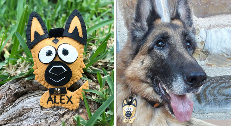 Cuchituras | Llaveros Personalizados de Perros | Pastor Alemán | Alex