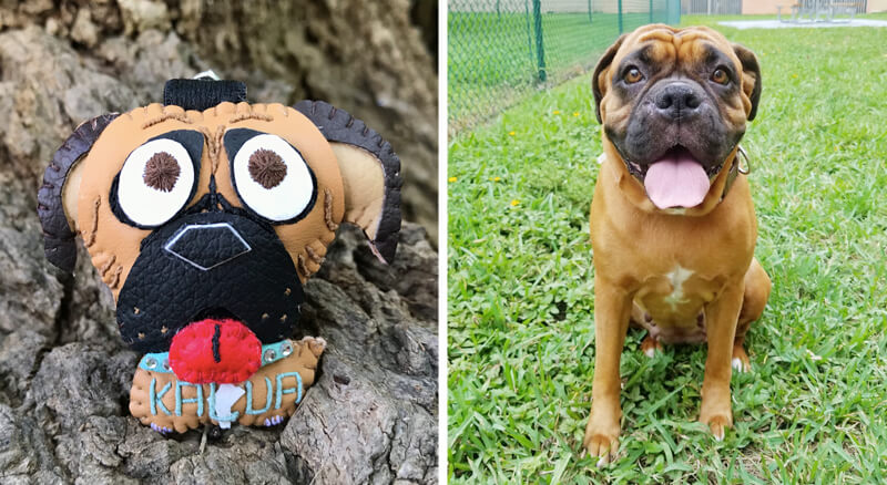 Cuchituras | Personalized Dog Keychains | Boxer - Kalua